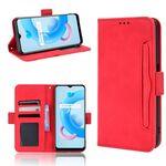 Per Realme V20 5G Skin Feel Calf Texture Card Slots Custodia per telefono in pelle (rosso)