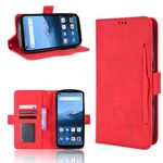 Per Oukitel WP16 Skin Feel Vitello Texture Card Slots Custodia in pelle per telefono (rosso)