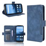 Per Oukitel WP16 Skin Feel Calf Texture Card Slots Custodia per telefono in pelle (blu)