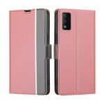 Per TCL 30T T603DL Twill Texture Pulsante Laterale Cassa Del Telefono In Pelle (Rosa)