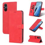 Per OPPO Reno8 Lite AZNS Skin Feel Calf Texture Flip Custodia in pelle per telefono (rosso)