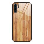 Per Huawei P30 Pro Custodia protettiva in vetro con venature del legno (M03)