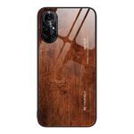 Per Huawei nova 8 Pro 5G Custodia protettiva in vetro con venature del legno (M02)