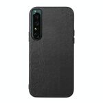 Per Sony Xperia 1 IV Texture Wood Texture PU Custodia (Nero)