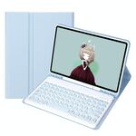 YA08B Candy Color Skin Feel Texture TETTURO TASTANTE TASTANTE BUETOOTH Custodia in pelle Samsung Galaxy Tab A8 10.5 2021 SM-X200 / SM-X205 (ghiaccio bianco)