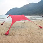 Tenda da campeggio in campeggio in spiaggia all'aperto in campeggio, dimensioni: 210x200x150 cm (rosso)