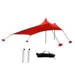 Tenda da campeggio in campeggio da baldacchino di spiaggia per esterni, dimensioni: 210x160x150 cm (rosso)