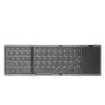 Tastiera Bluetooth pieghevole B089T ricaricabile con touchpad (grigio)
