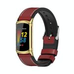 Per Fitbit Charge5 Mijobs TPU + Watch Band (Red + Gold)