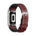 Per Fitbit Charge5 Mijobs TPU + Watch Band (rosso + argento)