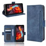 Per Ulefone Armor X10 / X10 Pro Skin Feel Canture Texture Slot Case in pelle (blu)