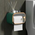 Scatola del tessuto scaffale impermeabile a parete da bagno, colore: strato singolo di lusso (verde)