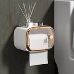 Scatola del tessuto scaffale impermeabile a parete da bagno, colore: strato singolo di lusso (bianco)