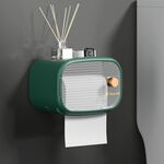 Scatola del tessuto scaffale impermeabile a parete da bagno, colore: strato singolo di moda (verde)
