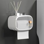 Scatola del tessuto scaffale impermeabile a parete da bagno, colore: strato singolo di moda (bianco)