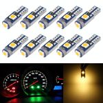 10 in 1 auto T5 0,2 W DC12V LED LED LED LED (luce gialla)