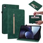Per Oppo Pad 11 Skin Sent Solid Colore Cinta Zipper Casetto (verde)