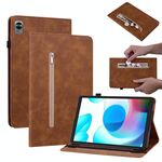 Per OPPO Realme Pad Mini 8.7 Spazio di pelle Solido Casetto in pelle con cerniera a colori (marrone)
