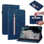 Per Nokia T20 10.4 2021 Spazio di pelle Solido Casetto in pelle con cerniera (blu)