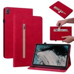 Per Nokia T20 10.4 2021 Spazio di pelle Solido Casetto in pelle con cerniera (rosso)