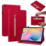 Per Samsung Galaxy Tab S6 Lite SM-P610 Selva della pelle Solido Casetto in pelle intelligente con cerniera (rosso)