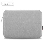 Sacca per carrello per la cerniera per maniche per maniche per laptop da 16 pollici per laptop da 15-16,7 pollici (grigio)