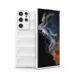 Per Samsung Galaxy S22 Ultra 5G Magic Shield TPU + Flanel Phone Case (bianco)