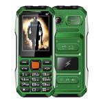 Telefono anziano a tripla correzione della rete completa A6 4G, Impermeabile antiurto antipolvere, batteria da 6800 mAh, 2,4 pollici, 21 tasti, torcia a LED, FM, SOS, doppia SIM, rete: 4G (verde)