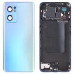 Per OPPO Reno7 5G CPH2371 Coperchio posteriore della batteria con cornice centrale (blu)