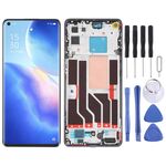 Schermo LCD originale per OPPO Reno5 Pro 5G Digitizer Assemblaggio completo con cornice (argento)