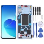 Schermo LCD originale per OPPO Reno6 5G PEQM00 CPH2251 digitalizzatore assemblaggio completo con cornice (blu)