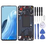 Schermo LCD originale per OPPO Reno7 5G Cina PFJM10 digitalizzatore assemblaggio completo con cornice (nero)