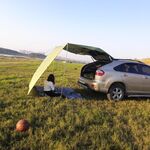 Tenda da campeggio da picnic all'aperto sul lato del veicolo dell'auto a prova di pioggia a prova di pioggia da sole 300x150 cm (verde)