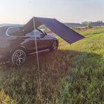 Tenda da campeggio da picnic all'aperto sul lato dell'auto a prova di aroma pioggia da sole 300x200cm (nero)