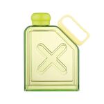Fitness quadrato Sports tazza d'acqua in plastica di grande capacità con manico (verde)