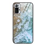 Per Xiaomi Redmi Note 10 Pro 4G Global Marble Pattern Custodia protettiva in vetro per telefono (spiaggia)