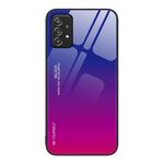 Per Samsung Galaxy A52 Custodia in vetro sfumato a colori (da viola a rosso)