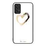 Per Samsung Galaxy A53 Custodia per telefono in vetro colorato colorato (Golden Love)