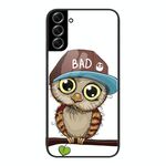 Per Samsung Galaxy S22 + 5G Custodia per telefono in vetro verniciato colorato (gufo)