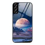 Custodia per telefono in vetro colorato colorato Samsung Galaxy S22+ 5G (Moon Hill)