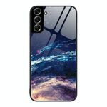 Per Samsung Galaxy S22 + 5G Custodia per telefono in vetro colorato colorato (Cielo stellato)