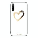 Custodia per telefono in vetro dipinto colorato per Honor 9X (Golden Love)