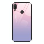 Per Huawei nova 3i Custodia per telefono in vetro colorato colorato (cielo viola)