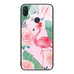 Per Huawei Nova 3i Custodia per telefono in vetro colorato colorato (Flamingo)