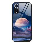 Per Huawei Nova 9 Custodia per telefono in vetro colorato colorato (Moon Hill)