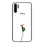 Per Huawei P30 Pro Custodia per telefono in vetro colorato colorato (un fiore)