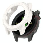 Per Garmin Forerunner 955 Armor Hollow TPU Watch Case (Lvory White)