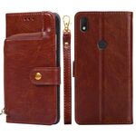 Per alcatel Axel/Lumos Cipper Bag in pelle Custodia (Brown)