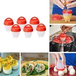 6 pezzi/set di Eierkokers Cooker Silicone antiaderente a vapore uova