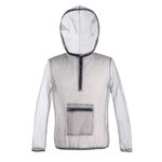 Giacca a prova di insetto traspirante nella giungla con cappa ghash ghash anti-morso, dimensioni: xl